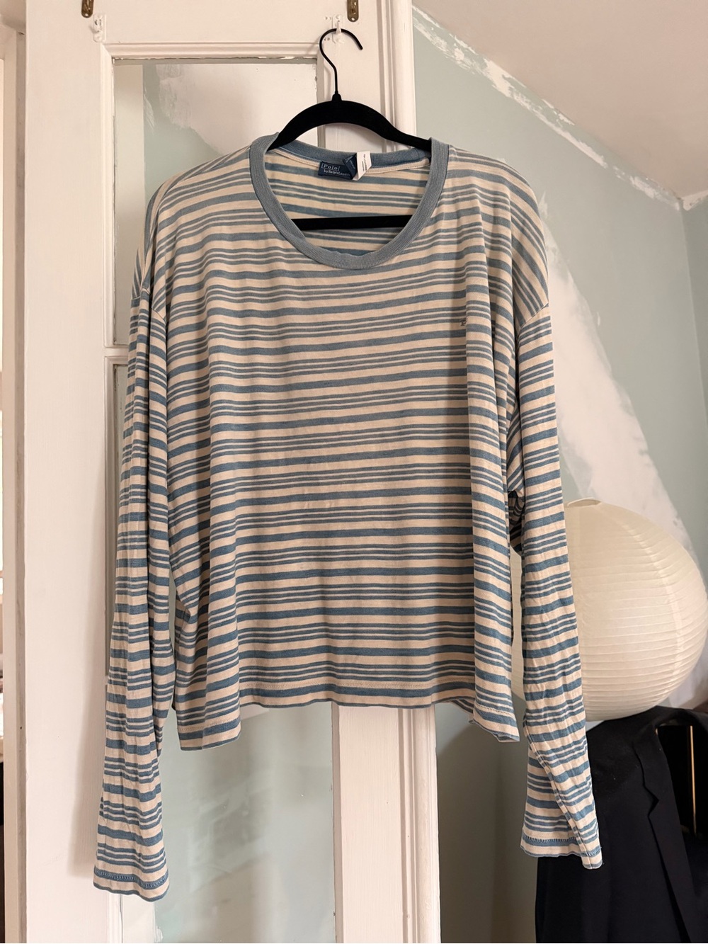 Polo Ralph Lauren Striped Crew Cropped Long Sleeve